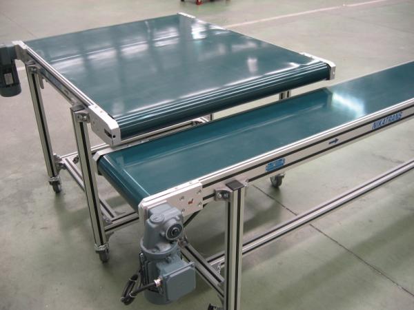 Конвейер ленточный из алюминиевого профиля с лентой ПВХ