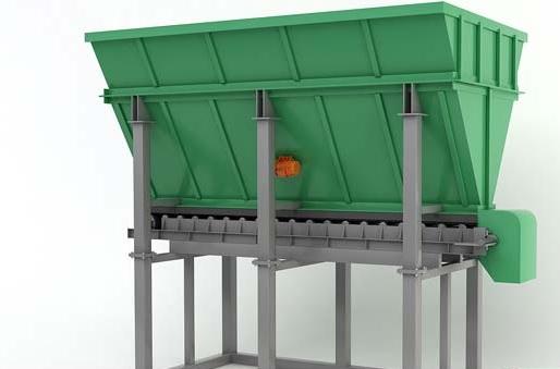Бункер хранения инертных материалов с ленточным питателем БП-ЛП