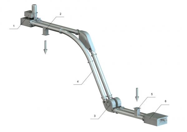 Трубный конвейер для сыпучих материалов